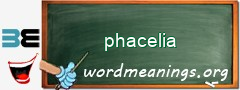 WordMeaning blackboard for phacelia